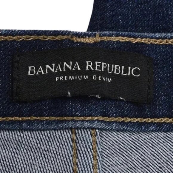 Banana Republic Premium High Rise Skinny Button Front Jeans Dark Wash Size 26 - Picture 5 of 12